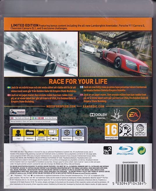 Need For Speed The Run Limited Edition - PS3 - (B Grade) (Genbrug)